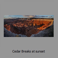 Cedar Breaks at sunset